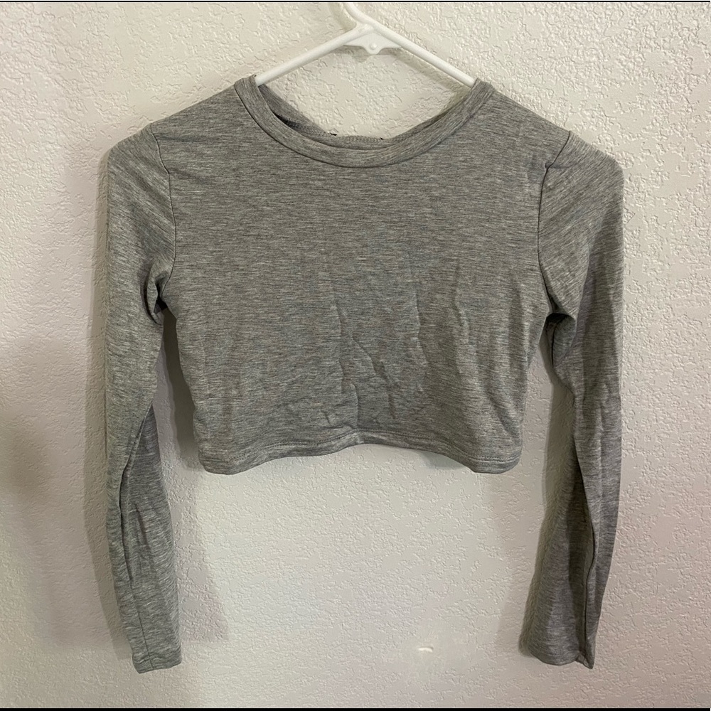 Grey crop top